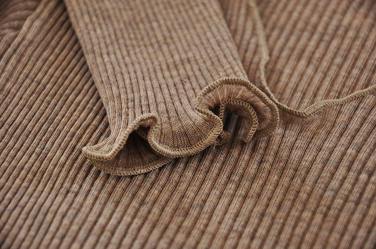 EGI Luxury Wool Silk V-Neck Long Sleeve Top. Proudly Made in Italy (1493) - tittimitti - Flyclothing LLC