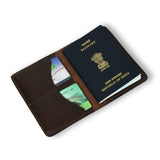 PassportPlus Leather Cover- Dark brown - Classy Leather Bags - Flyclothing LLC