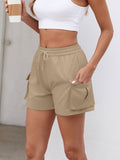 Drawstring Elastic Waist Shorts with Pockets - Trendsi