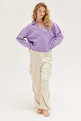 HYFVE Approach Satin Drawstring Hem Cargo Pants - Trendsi - Flyclothing LLC