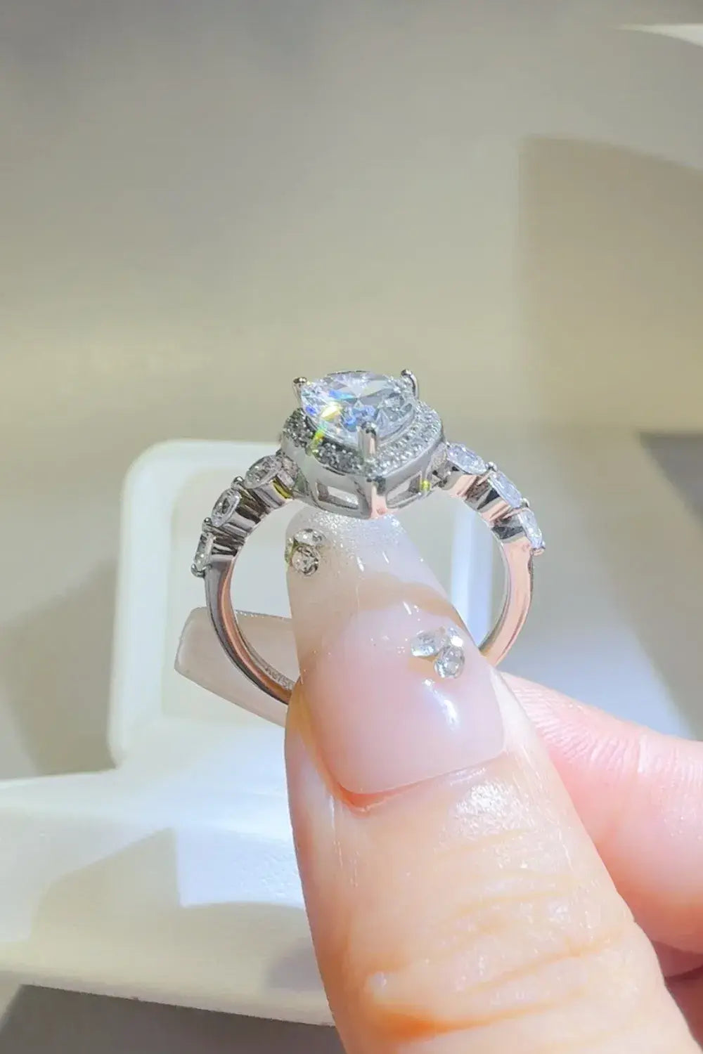 2 Carat Moissanite 925 Sterling Silver Ring - Trendsi - Flyclothing LLC