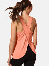 Crisscross Scoop Neck Active Tank - Trendsi - Flyclothing LLC