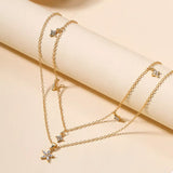 Double Layered Pendant Necklace - Trendsi - Flyclothing LLC