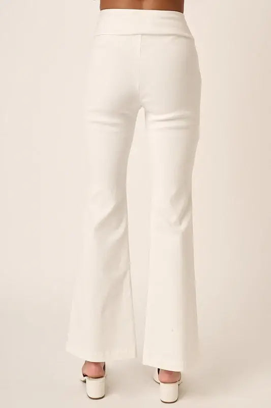 Mittoshop Surplice V Waist Flare Pants - Trendsi - Flyclothing LLC