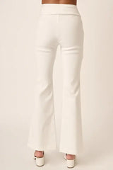 Mittoshop Surplice V Waist Flare Pants - Trendsi - Flyclothing LLC