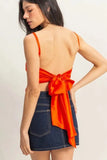 HYFVE Satin Back Tie Detail Cami - Trendsi