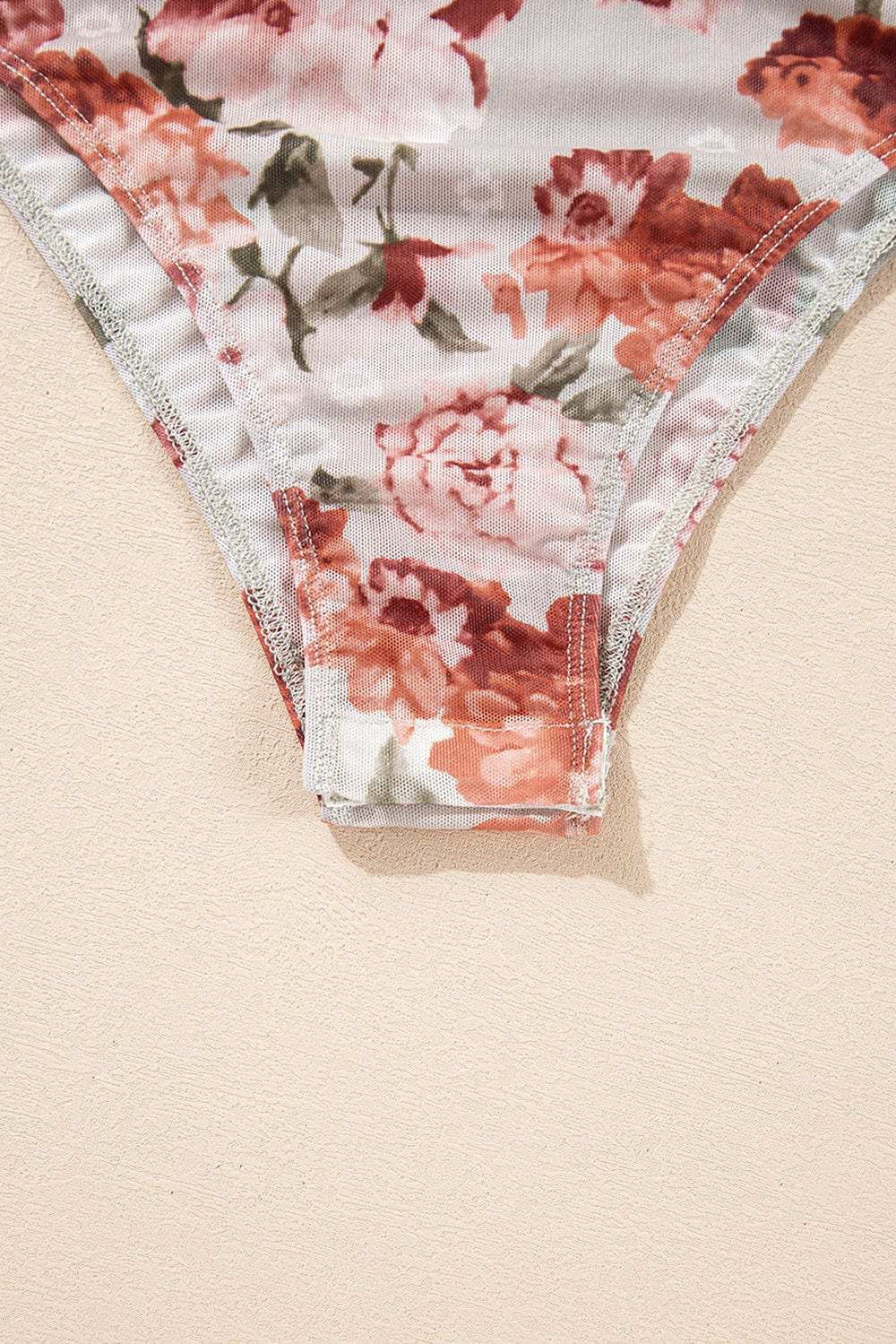 Floral Off-Shoulder Long Sleeve Bodysuit - Trendsi - Flyclothing LLC