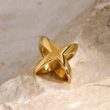 18K Gold-Plated Crisscross Ring - Trendsi - Flyclothing LLC