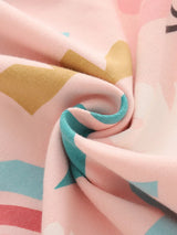 Children's Printed Ruffle Short Sleeve Casual Dress - Trendsi - Flyclothing LLC