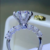3 Carat Moissanite 925 Sterling Silver Ring - Trendsi