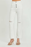 RISEN Full Size High Rise Button Fly Straight Ankle Jeans - Trendsi - Flyclothing LLC