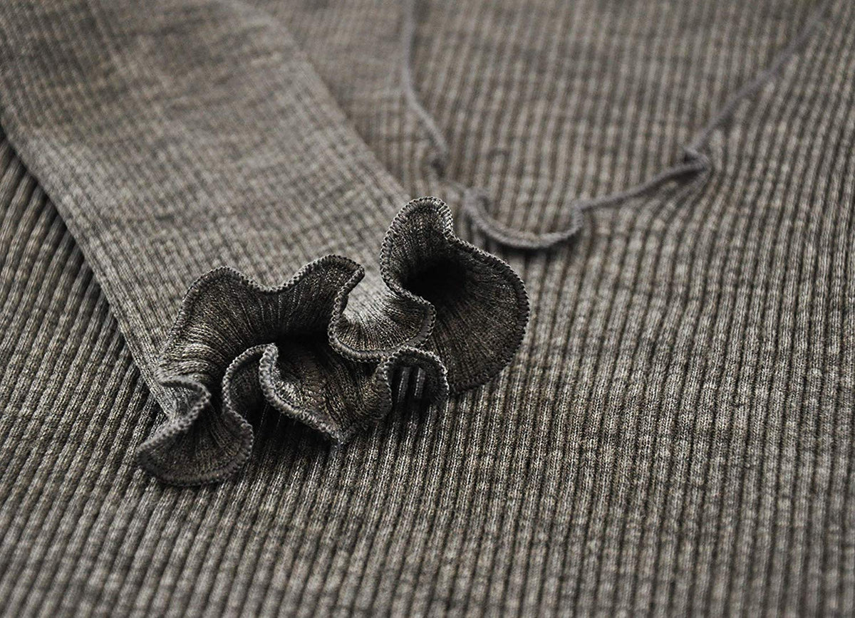 EGI Luxury Wool Silk V-Neck Long Sleeve Top. Proudly Made in Italy (1493) - tittimitti - Flyclothing LLC