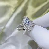 2 Carat Moissanite 925 Sterling Silver Ring - Trendsi