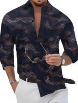 Men's Full Size Collared Neck Long Sleeve Shirt Plus Size - Trendsi - Flyclothing LLC