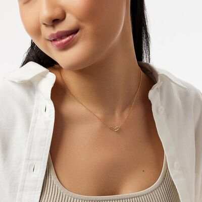 Interlocked Titanium Steel Necklace - Trendsi - Flyclothing LLC