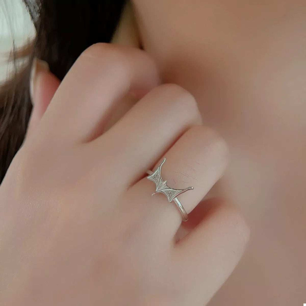 925 Sterling Silver Bat Ring - Trendsi - Flyclothing LLC