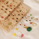 Titanium Steel Gold-plated Bead Necklace - Trendsi - Flyclothing LLC