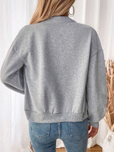 Perfee Zip Up Long Sleeve Sweatshirt - Trendsi - Flyclothing LLC
