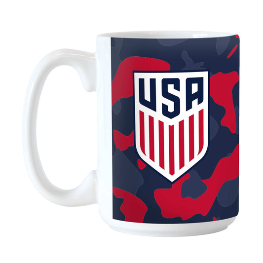 US Mens Soccer Team 15oz Camo Sublimated Mug - Logo Brands - Flyclothing LLC