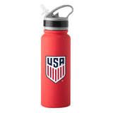 USSF 25oz Logo Stainless Single Wall Flip Top Bottle - Logo Brands - Flyclothing LLC