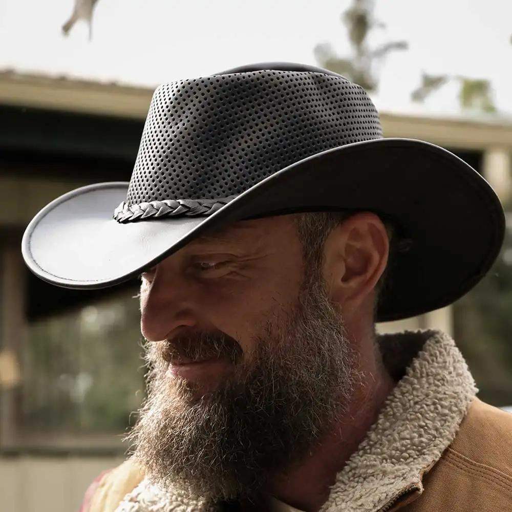 Frontier - Mens Premium Leather Cowboy Hat