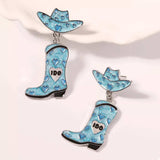 Cowgirl Hat and Boot Dangle Earrings - Trendsi - Flyclothing LLC