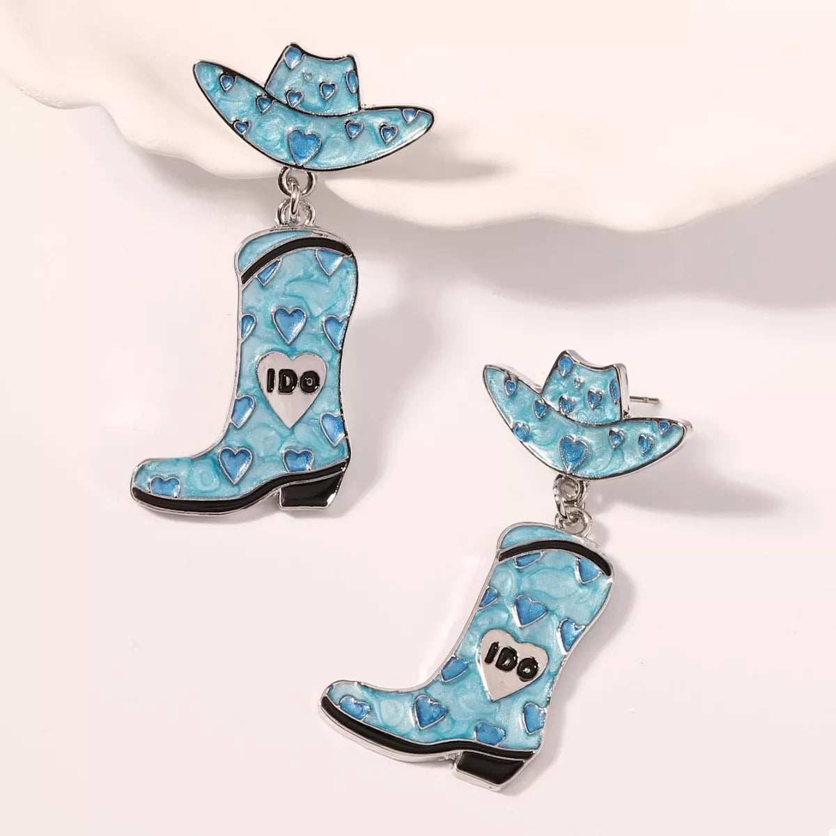 Cowgirl Hat and Boot Dangle Earrings - Trendsi - Flyclothing LLC