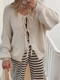 Tied Long Sleeve Dropped Shoulder Cardigan - Trendsi - Flyclothing LLC