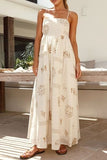 Printed Square Neck Maxi Cami Dress - Trendsi