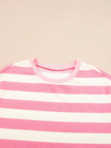 Stripe Cap Sleeve Pocketed Shift Dress - Trendsi - Flyclothing LLC