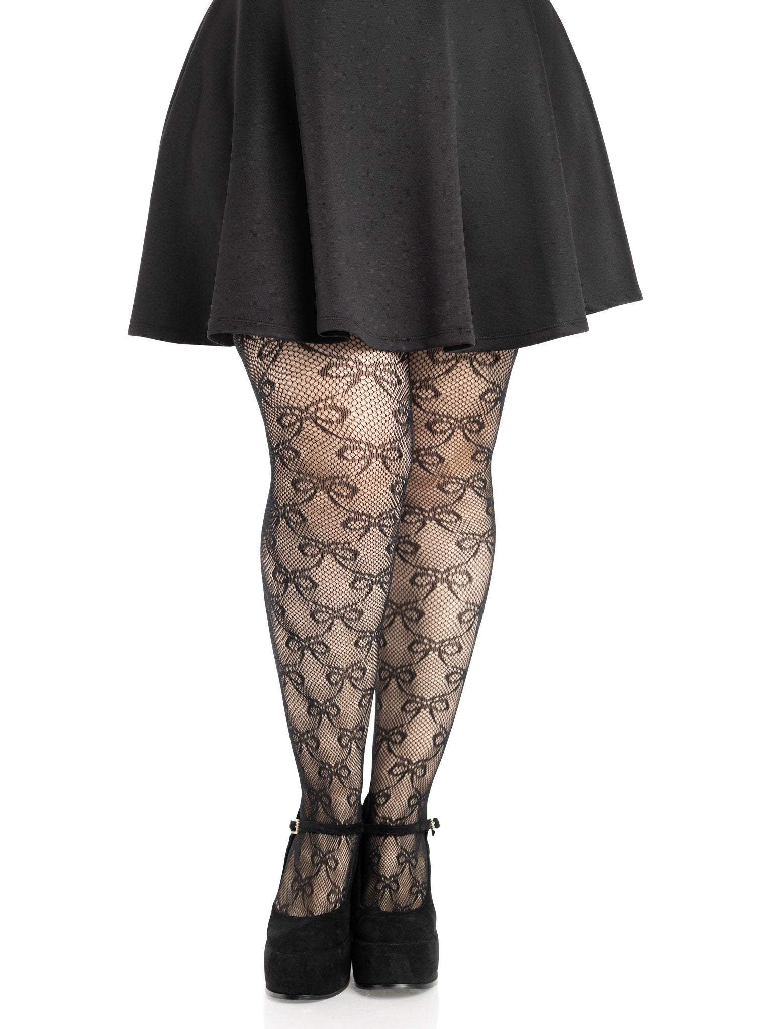 Bow Net Tights