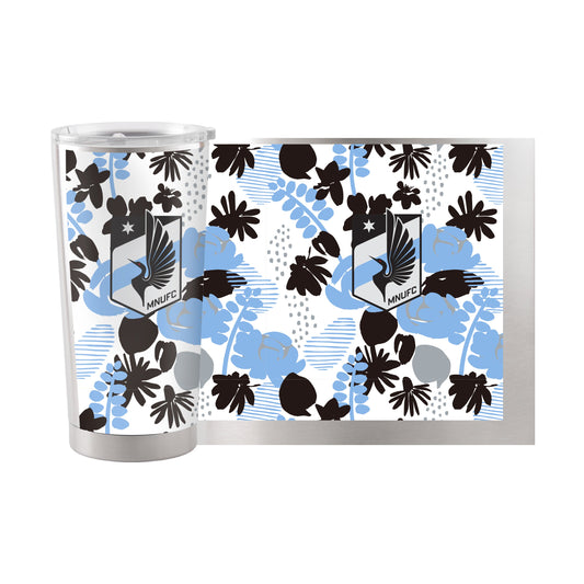 Minnesota United 20oz Floral Stainless Steel Tumbler
