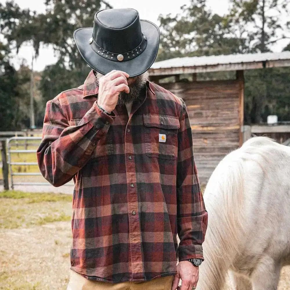 Rodeo - Premium Leather Cowboy Hat - Unik Just for Bikers - Flyclothing LLC