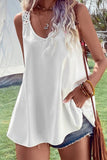 Openwork V-Neck Tank - Trendsi