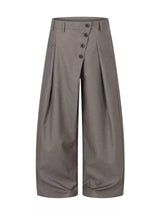 Men's Asymmetrical Button Wide-Leg Pants - Trendsi - Flyclothing LLC