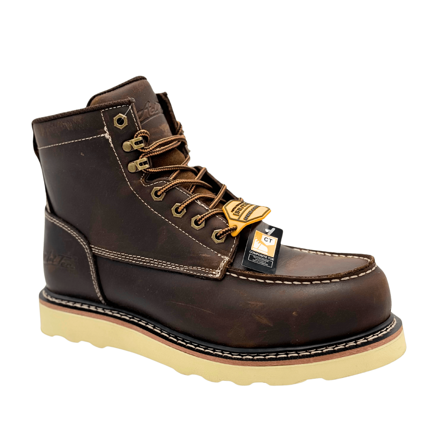 AdTec Men Rancho - Men's 6" Moc-Toe Work Boot With Composite Safety Toe - AdTec - Flyclothing LLC