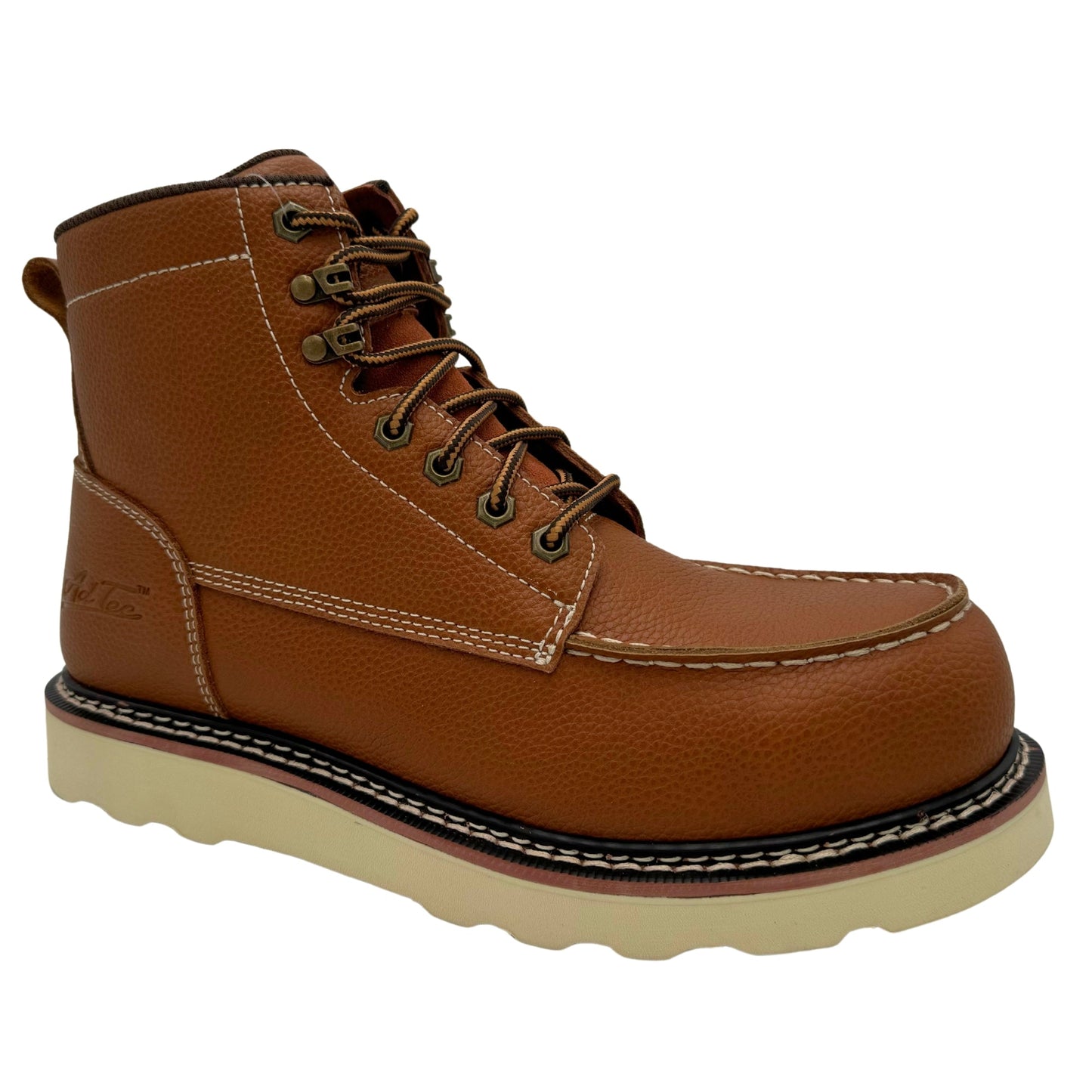 Rancho: Men's 6" Moc Toe: Saddle Tan- [COMPOSITE SAFETY TOE]- 9257 - AdTec - Flyclothing LLC