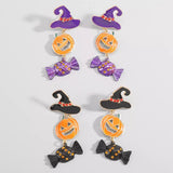Halloween 18K Gold-Plated Alloy Pumpkin Earrings - Trendsi - Flyclothing LLC