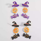 Halloween 18K Gold-Plated Alloy Pumpkin Earrings - Trendsi - Flyclothing LLC