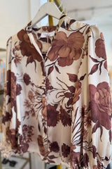 Floral Print Long Sleeve Shirt - Trendsi - Flyclothing LLC