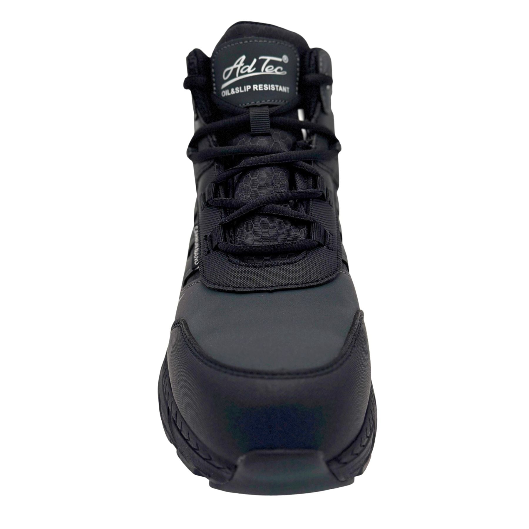 AdTec Ultralight ESD: Men's 6" work boot: Black/Dark Grey [Nano safety toe, wp, pr, sro, ESD] - Black