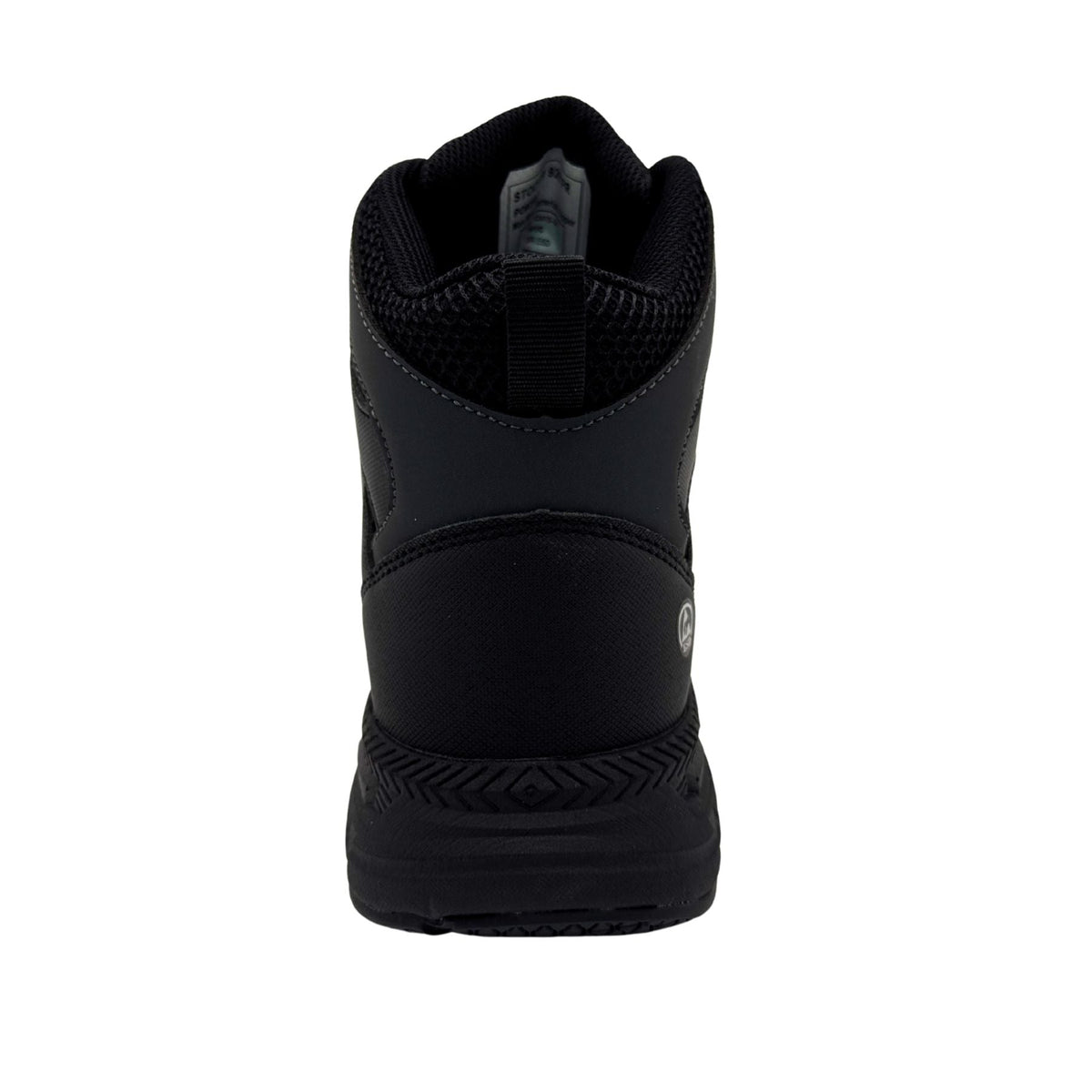AdTec Ultralight ESD Women's 6 Inch Work Boot Black/Dark Grey - heel view