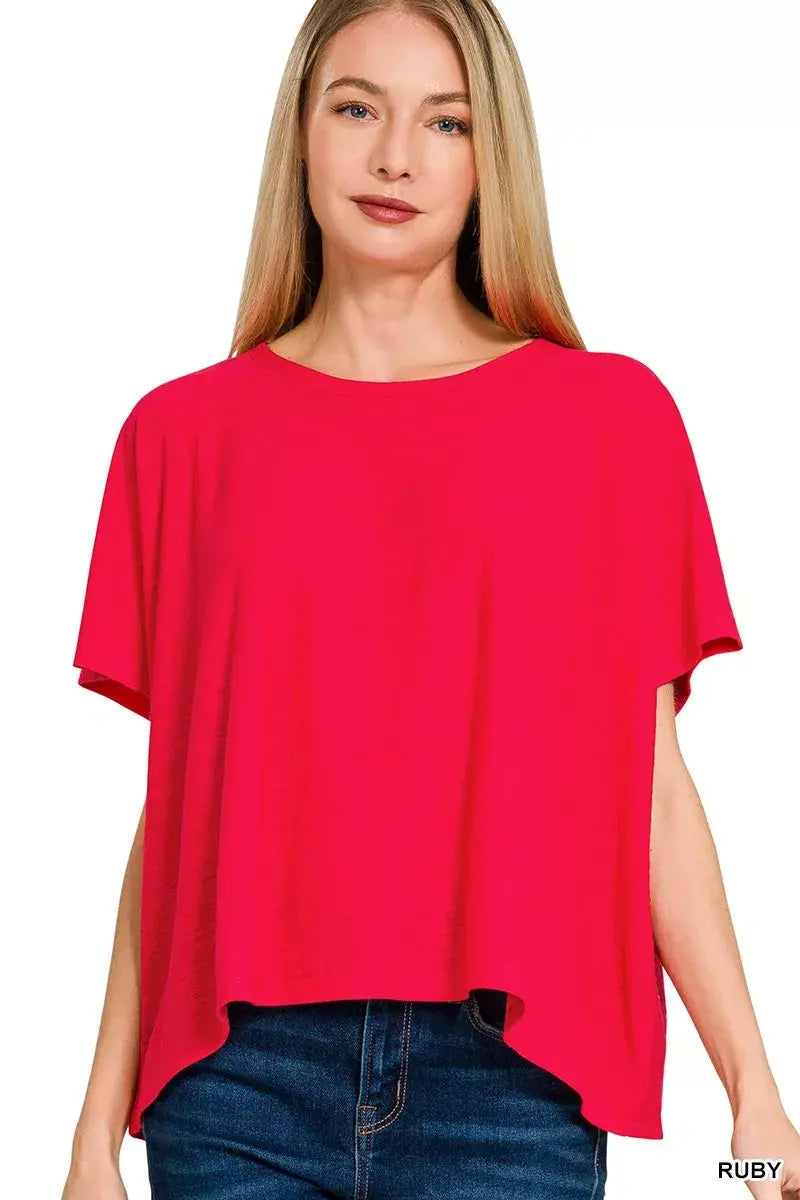 Zenana Round Neck Short Sleeve T-Shirt - Trendsi - Flyclothing LLC