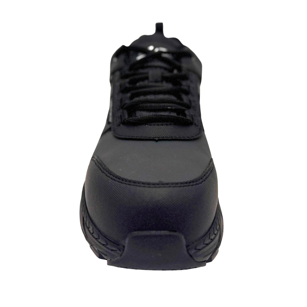 AdTec Ultralight ESD Women's 4 Inch Work Sneaker Black/Dark Grey - front view