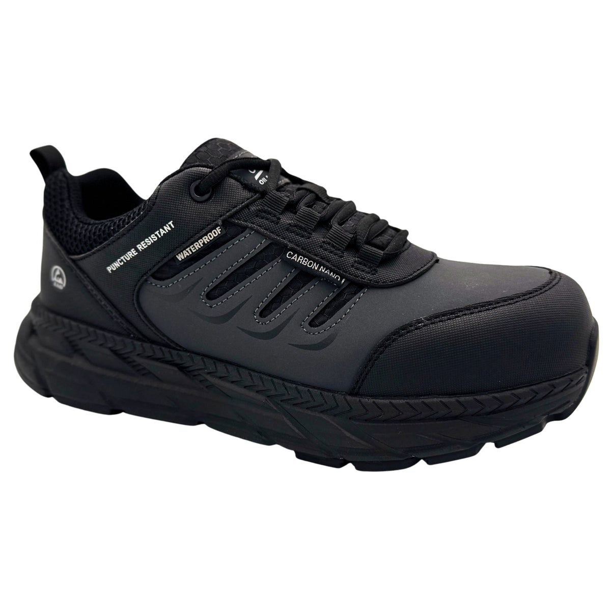 AdTec Ultralight ESD Women's 4 Inch Work Sneaker Black/Dark Grey - main view