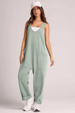Lovelet V-Neck Wide Strap Overalls - Trendsi - Flyclothing LLC