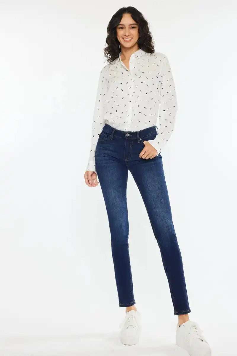 Kancan Mid Rise Super Skinny Jeans - Trendsi - Flyclothing LLC