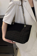 Polyester Texture Chain Tote bag - Trendsi - Flyclothing LLC