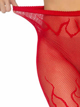 Flame Fishnet Tights