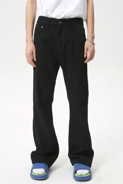 Mid Rise Jeans with Pockets - Trendsi